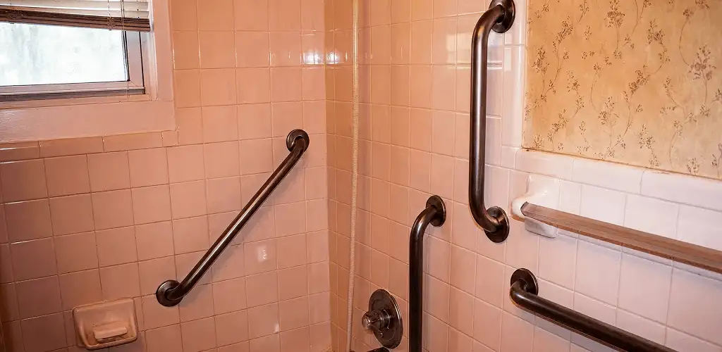 Shower grab bar installation for bathroom safety and accessibility in Columbia, SC