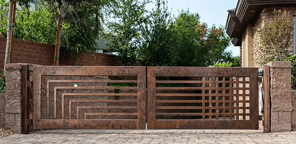 Custom driveway gate installation for a home entrance in Columbia, SC