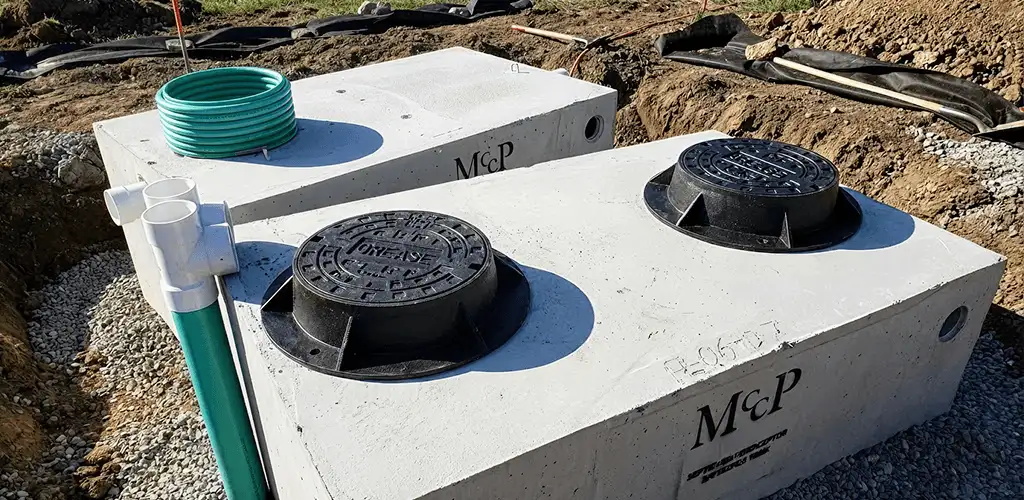 Grease trap installation unit set in place for drainage protection in Columbia, SC